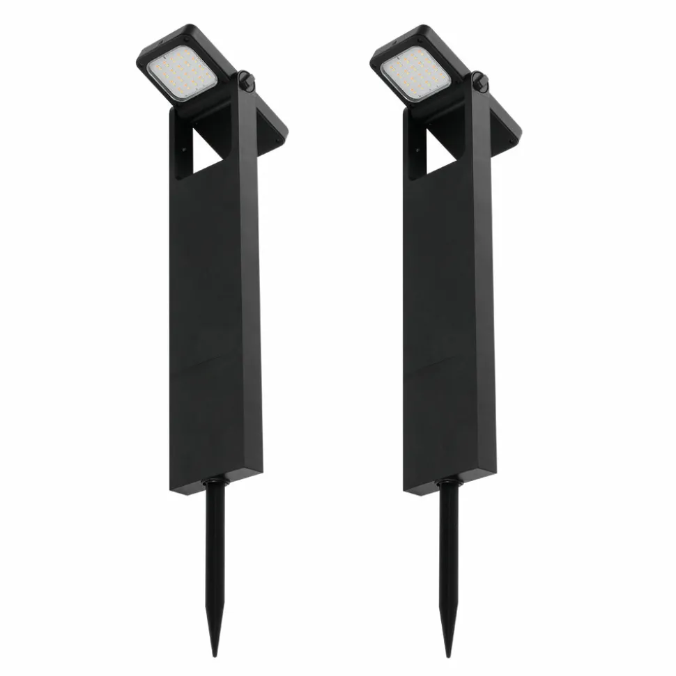 LUMISKY - Lot de 2 balises solaires brity noir abs h49cm