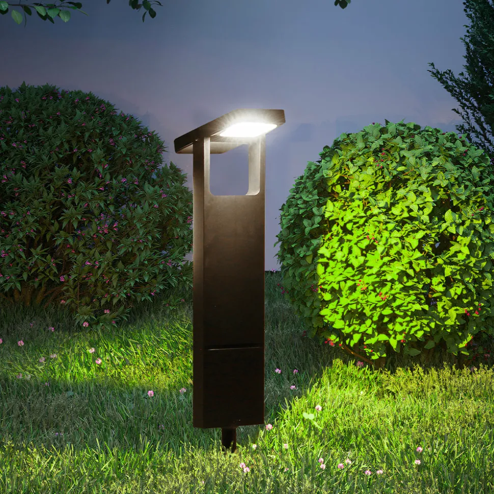 LUMISKY - Lot de 2 balises solaires brity noir abs h49cm