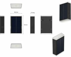 LUMISKY - Lot de 2 projecteurs solaires rody noir plastique h18 cm