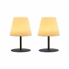 LUMISKY - Set de 2 lampes de table sans fil led twins gris acier h16cm
