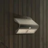 LUX OUTDOOR - Lampe solaire murale 800lm - noir