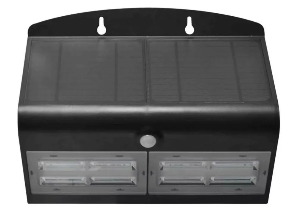 LUX OUTDOOR - Lampe solaire murale 800lm - noir