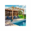 MADERLAND - Pergola accolée en bois lamellé-collé andorra 400 x 300 cm