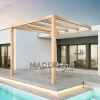 MADERLAND - Pergola en bois adossée - modèle burgos - 500 x 400 cm