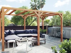 MADERLAND - Pergola en bois autoportante - modèle fuengirola - 400 x 400 cm