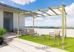 MADERLAND - Pergola en bois autoportante - modèle barcelona - 510 x 420 cm