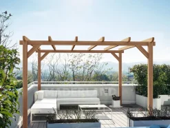 MADERLAND - Pergola en bois autoportante - modèle sitges - 500 x 400 cm