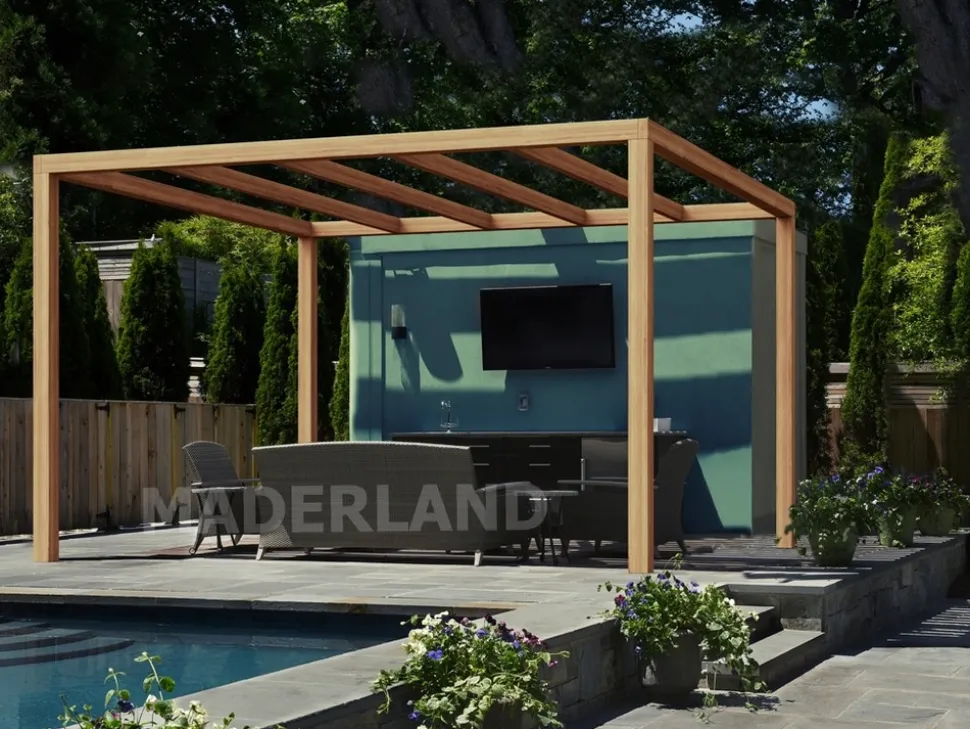 MADERLAND - Pergola en bois autoportante - modèle santander - 500 x 400 cm