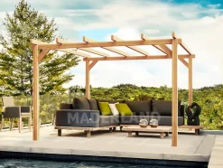 MADERLAND - Pergola en bois autoportante - modèle linares - 500 x 300 cm