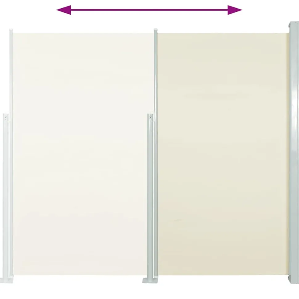 MAISON EXCLUSIVE - Auvent latéral rétractable de patio 100x500 cm crème