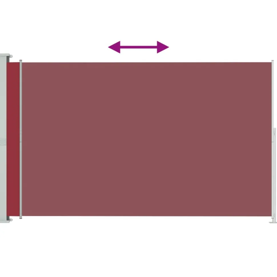 MAISON EXCLUSIVE - Auvent latéral rétractable de patio 200x300 cm rouge