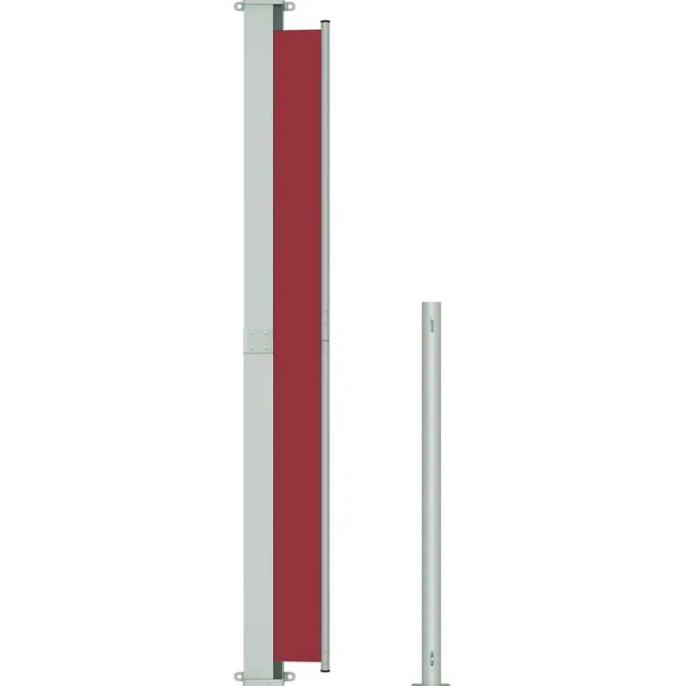 MAISON EXCLUSIVE - Auvent latéral rétractable de patio 200x300 cm rouge