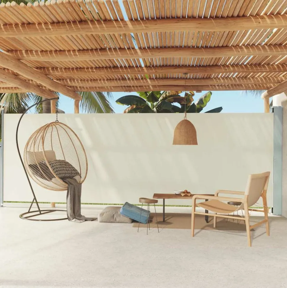 MAISON EXCLUSIVE - Auvent latéral rétractable de patio 180x600 cm crème