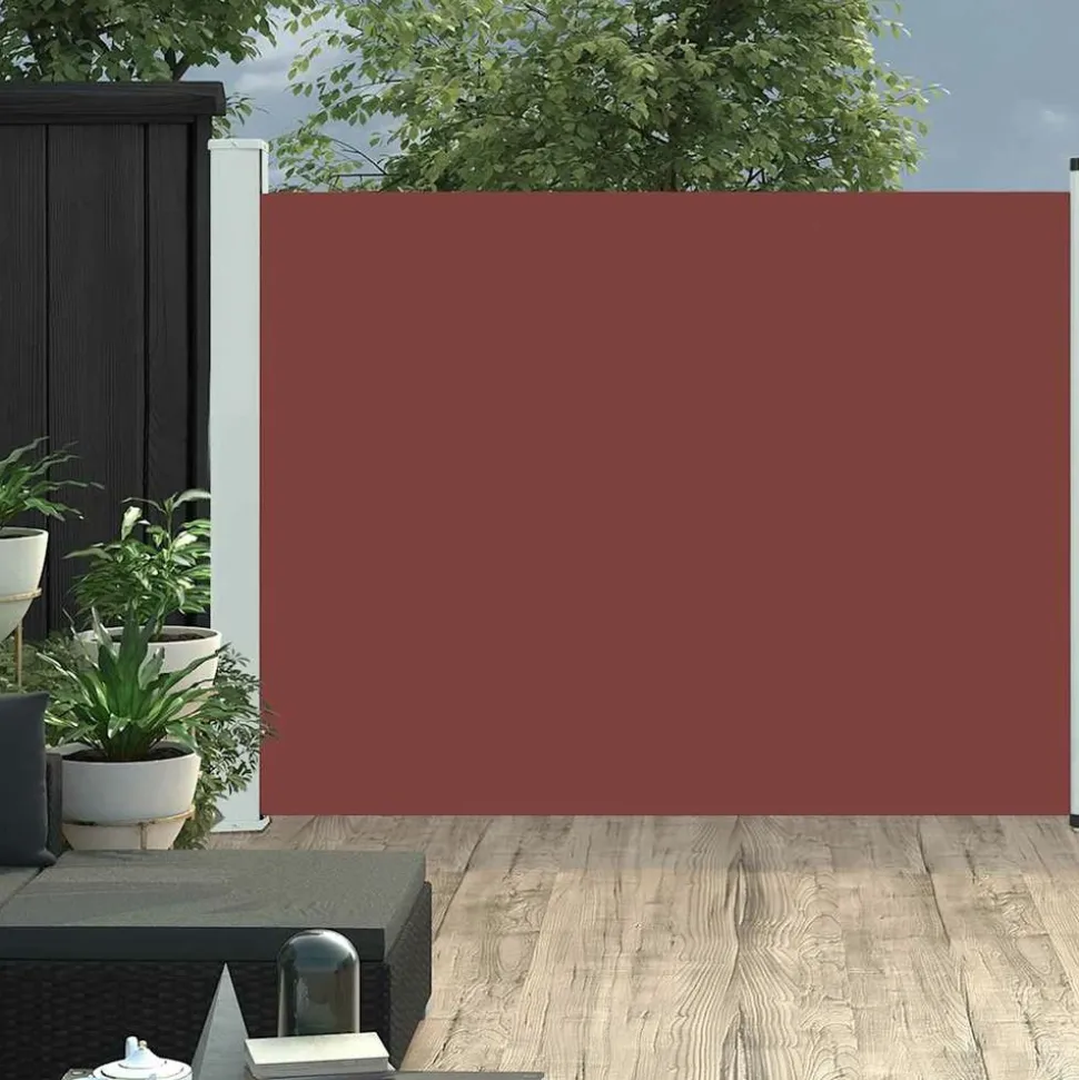 MAISON EXCLUSIVE - Auvent latéral rétractable de patio 140x500 cm marron