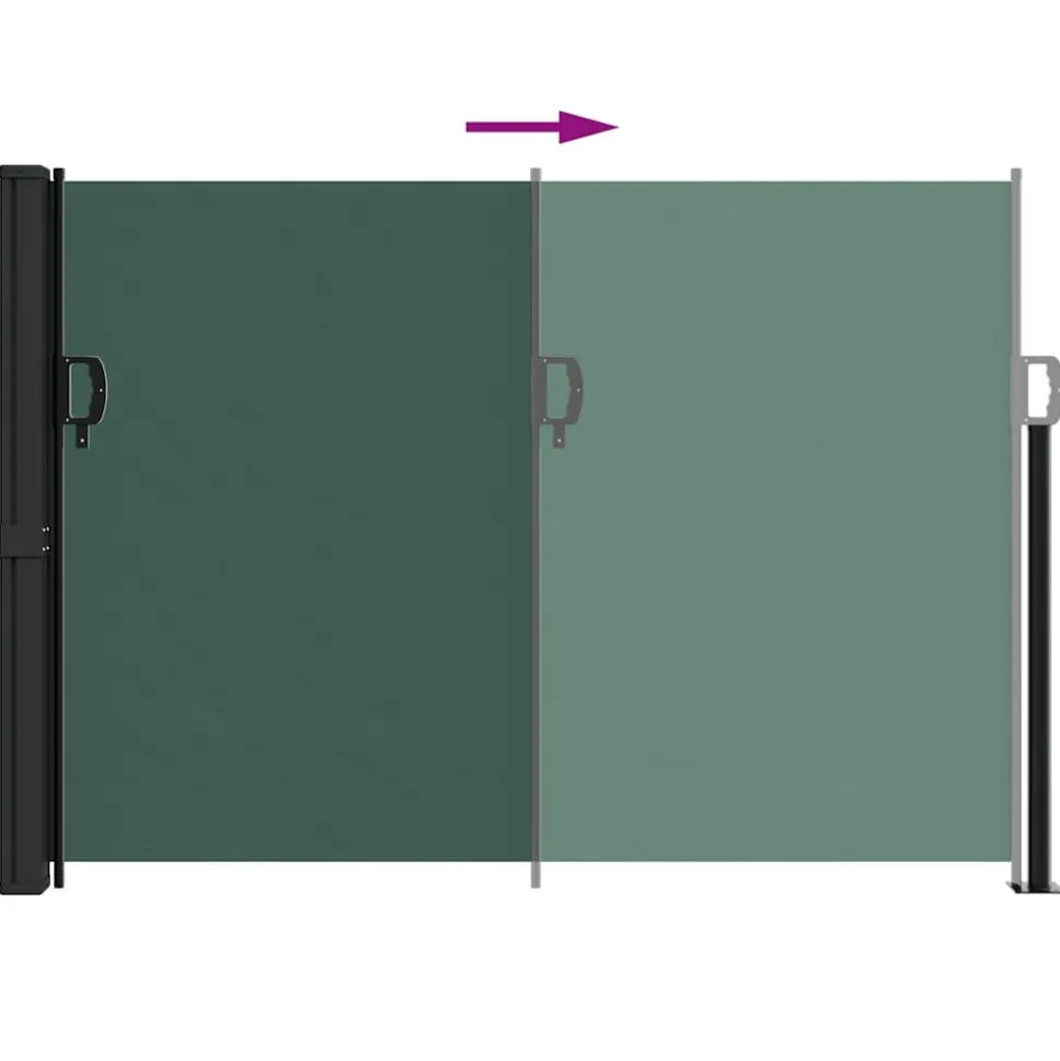MAISON EXCLUSIVE - Auvent latéral rétractable vert foncé 140x600 cm
