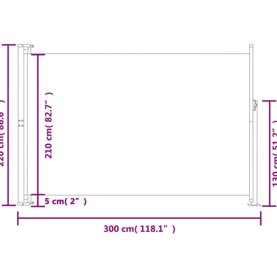 MAISON EXCLUSIVE - Auvent latéral rétractable de patio 220x300 cm marron