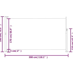 MAISON EXCLUSIVE - Auvent latéral rétractable de patio 180x300 cm marron