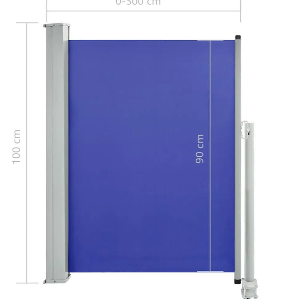MAISON EXCLUSIVE - Auvent latéral rétractable de patio 100x300 cm bleu