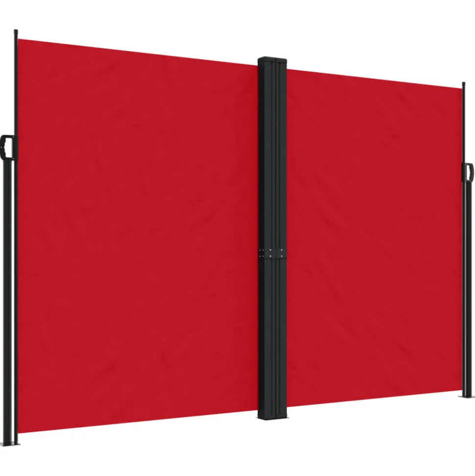 MAISON EXCLUSIVE - Auvent latéral rétractable rouge 220x1200 cm