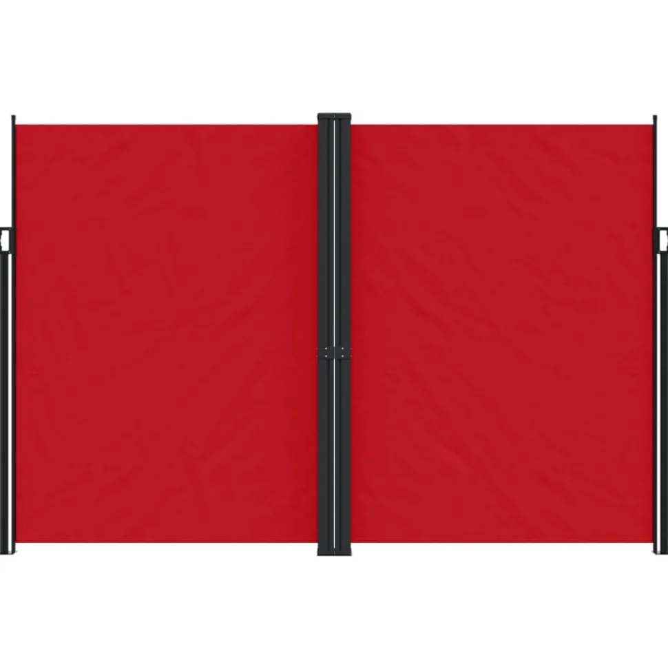MAISON EXCLUSIVE - Auvent latéral rétractable rouge 220x1200 cm
