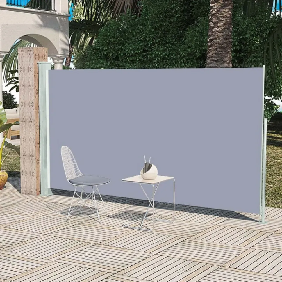 MAISON EXCLUSIVE - Auvent latéral rétractable de patio 160x300 cm gris