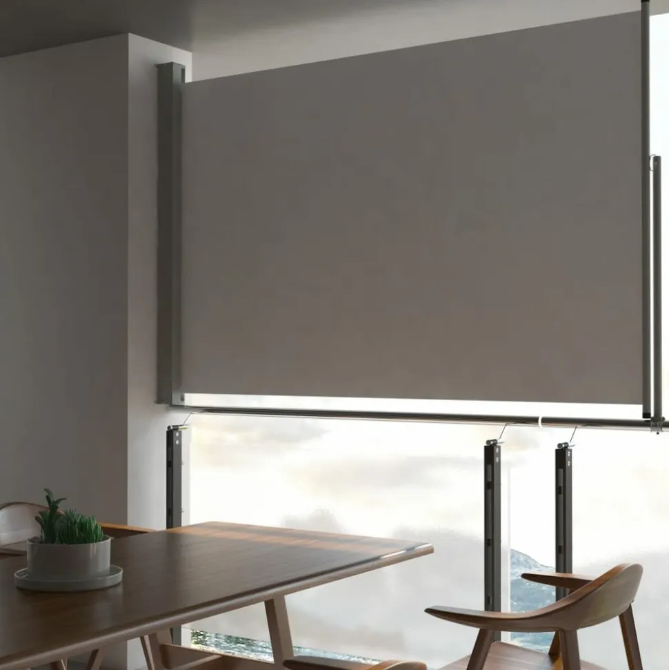 MAISON EXCLUSIVE - Auvent latéral rétractable de patio 160 x 300 cm gris