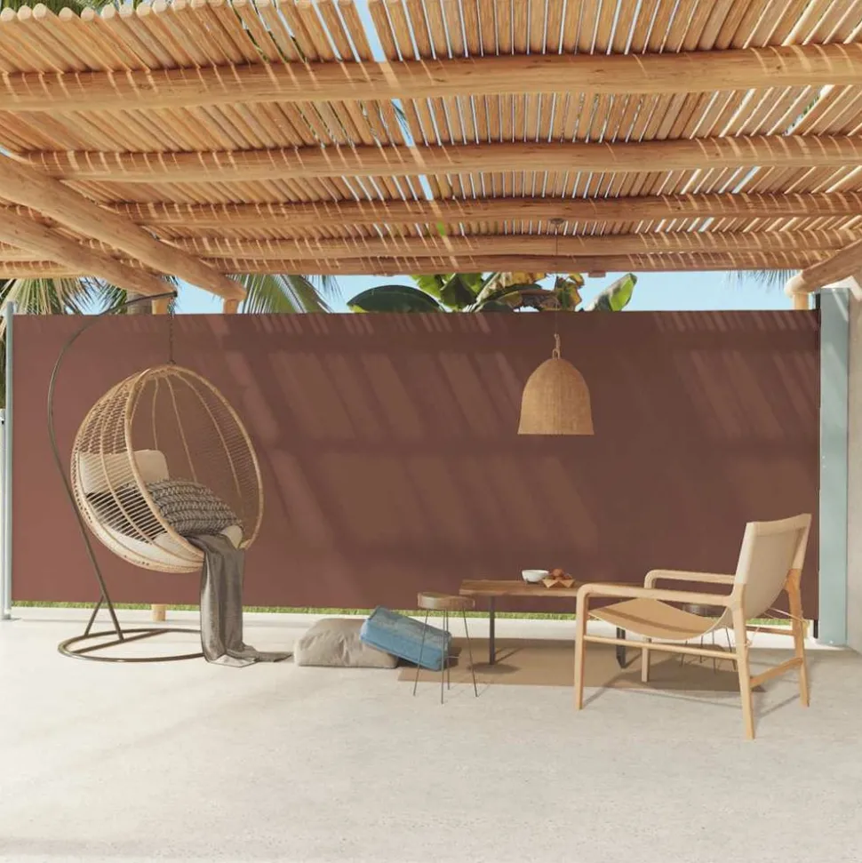 MAISON EXCLUSIVE - Auvent latéral rétractable de patio 200x600 cm marron
