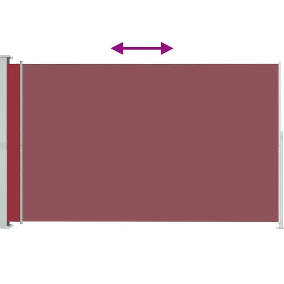 MAISON EXCLUSIVE - Auvent latéral rétractable de patio 180x300 cm rouge