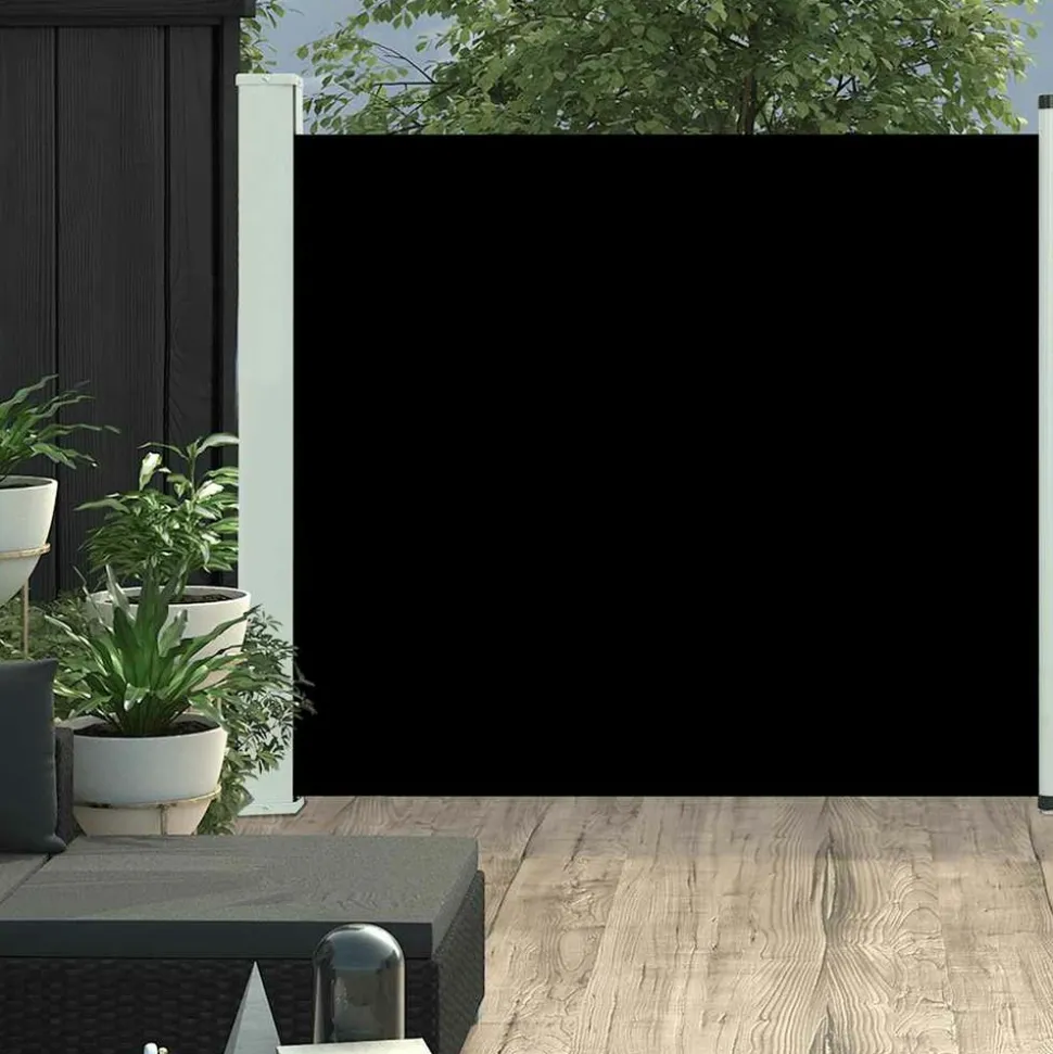 MAISON EXCLUSIVE - Auvent latéral rétractable de patio 100x300 cm noir