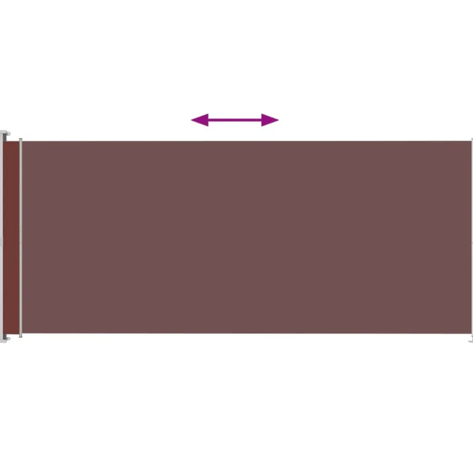MAISON EXCLUSIVE - Auvent latéral rétractable de patio 200x500 cm marron