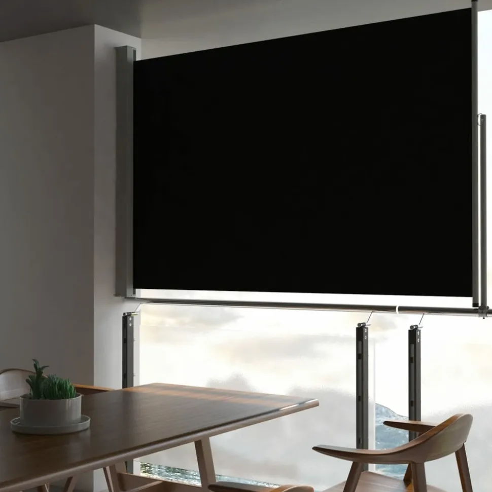MAISON EXCLUSIVE - Auvent latéral rétractable de patio 160 x 300 cm noir