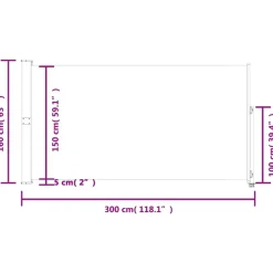 MAISON EXCLUSIVE - Auvent latéral rétractable de patio 160 x 300 cm noir