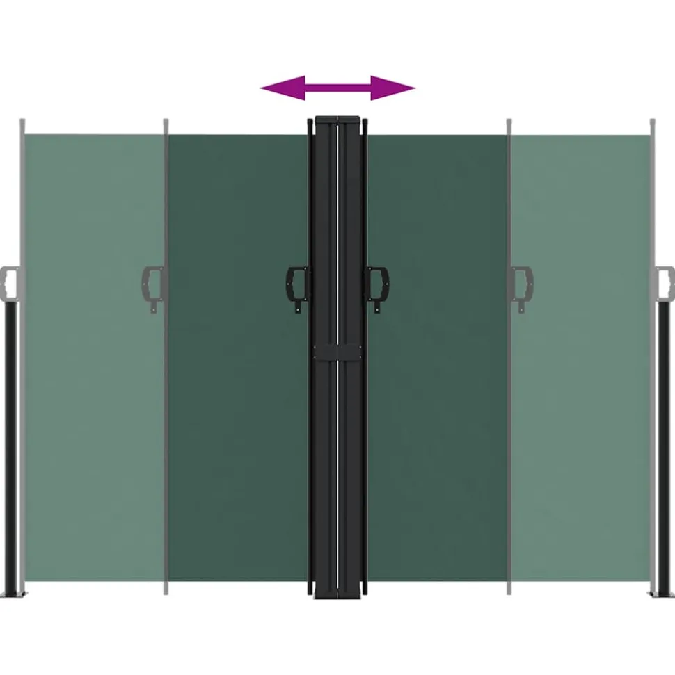 MAISON EXCLUSIVE - Auvent latéral rétractable vert foncé 180x600 cm