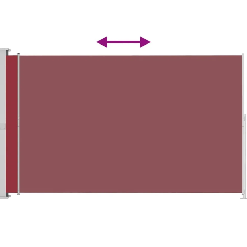 MAISON EXCLUSIVE - Auvent latéral rétractable de patio 220x300 cm rouge