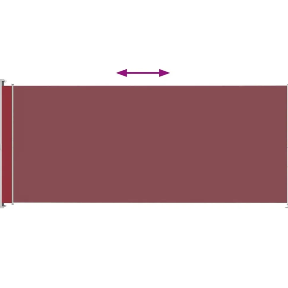 MAISON EXCLUSIVE - Auvent latéral rétractable de patio 220x500 cm rouge