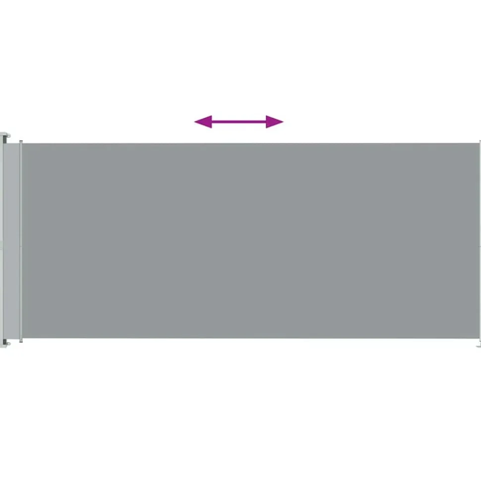 MAISON EXCLUSIVE - Auvent latéral rétractable de patio 180x500 cm gris