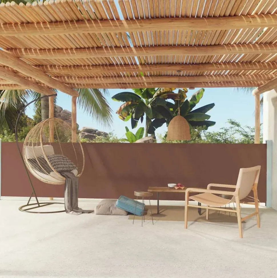 MAISON EXCLUSIVE - Auvent latéral rétractable de patio 117x600 cm marron