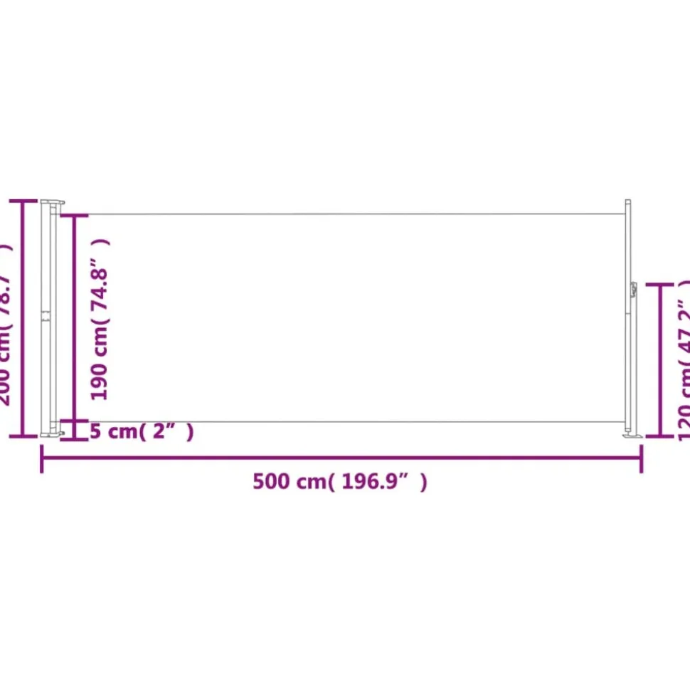 MAISON EXCLUSIVE - Auvent latéral rétractable de patio 220x500 cm bleu