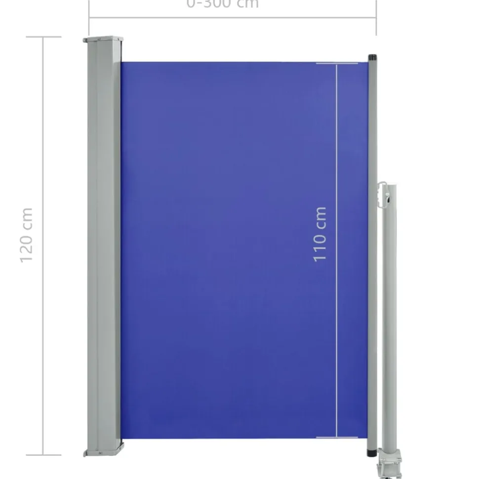 MAISON EXCLUSIVE - Auvent latéral rétractable de patio 120x300 cm bleu