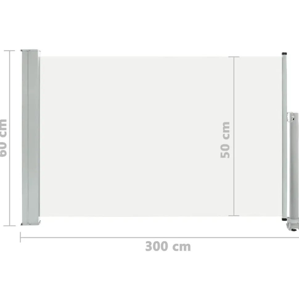 MAISON EXCLUSIVE - Auvent latéral rétractable de patio 60x300 cm crème