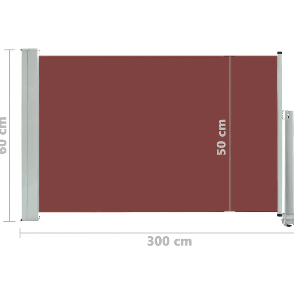 MAISON EXCLUSIVE - Auvent latéral rétractable de patio 60x300 cm marron