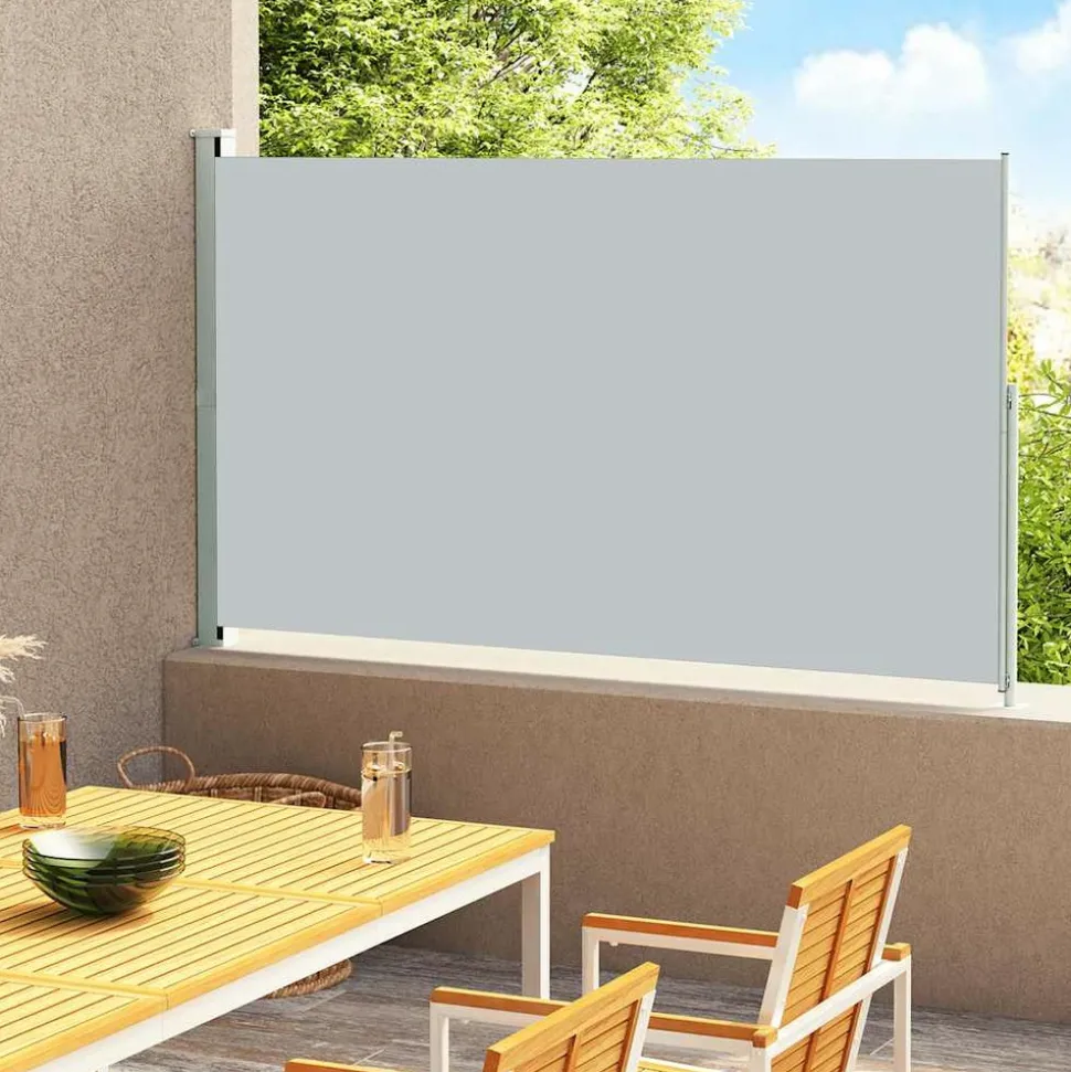 MAISON EXCLUSIVE - Auvent latéral rétractable de patio 220x300 cm gris