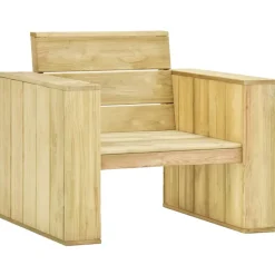 MAISON EXCLUSIVE - Chaise de jardin avec coussins crème bois de pin imprégné