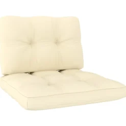 MAISON EXCLUSIVE - Chaise de jardin avec coussins crème bois de pin imprégné