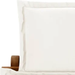 MAISON EXCLUSIVE - Chaise longue avec coussin bois d'acacia solide crème