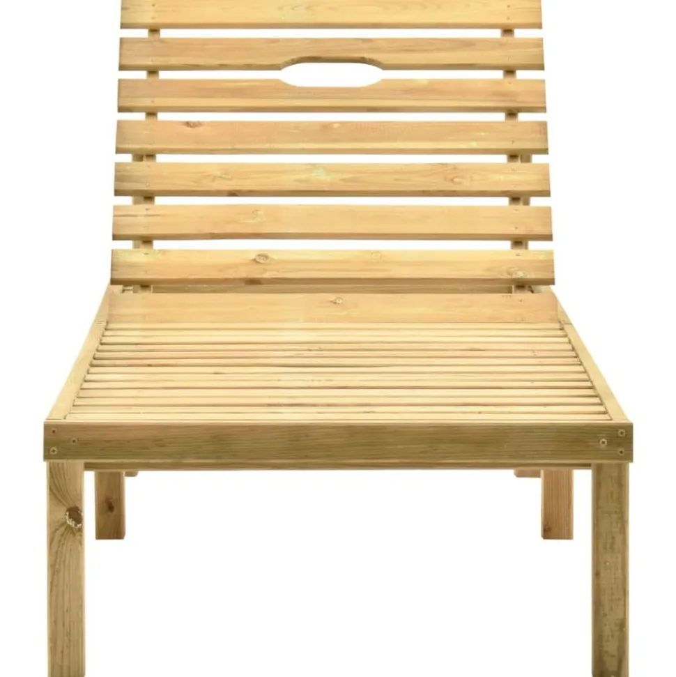 MAISON EXCLUSIVE - Chaise longue de jardin avec table bois de pin imprégné