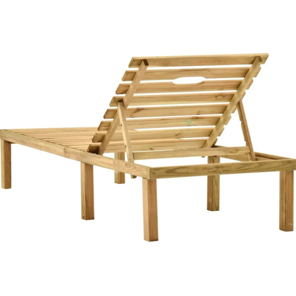 MAISON EXCLUSIVE - Chaise longue de jardin avec table bois de pin imprégné