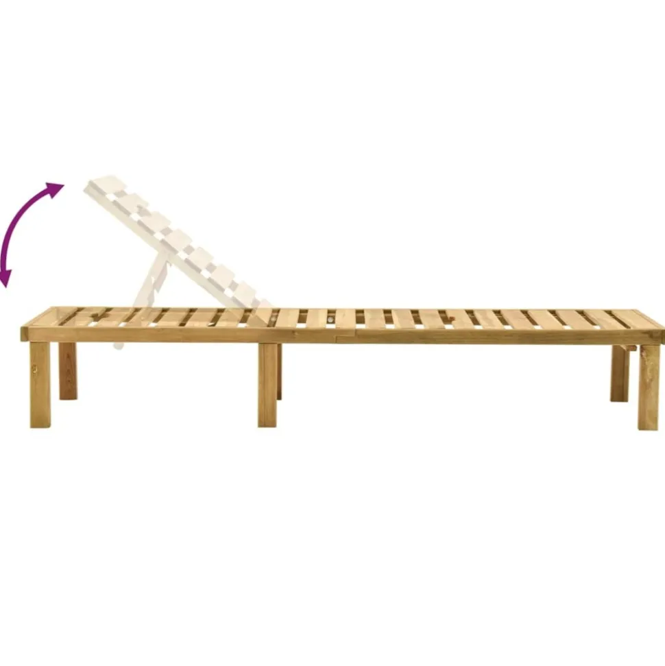 MAISON EXCLUSIVE - Chaise longue de jardin avec table bois de pin imprégné