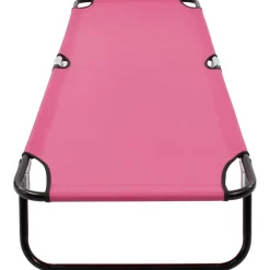 MAISON EXCLUSIVE - Chaise longue pliable acier rose
