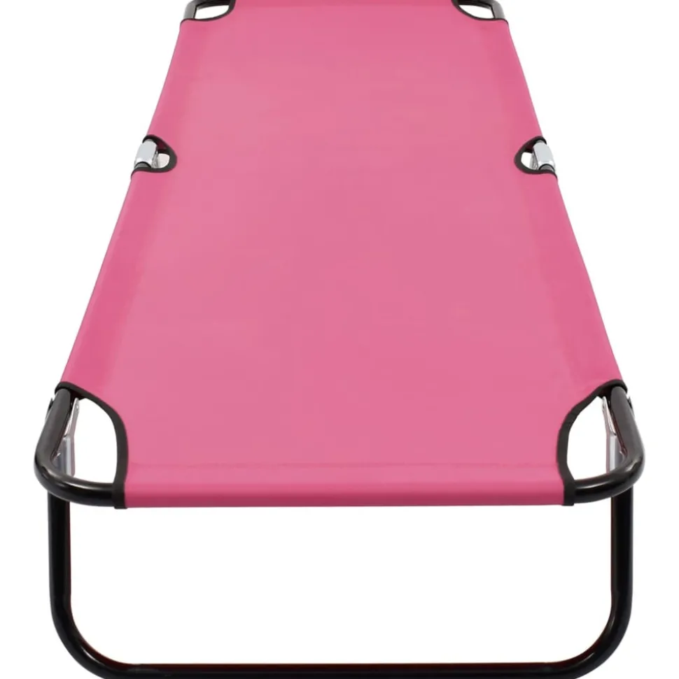 MAISON EXCLUSIVE - Chaise longue pliable acier rose
